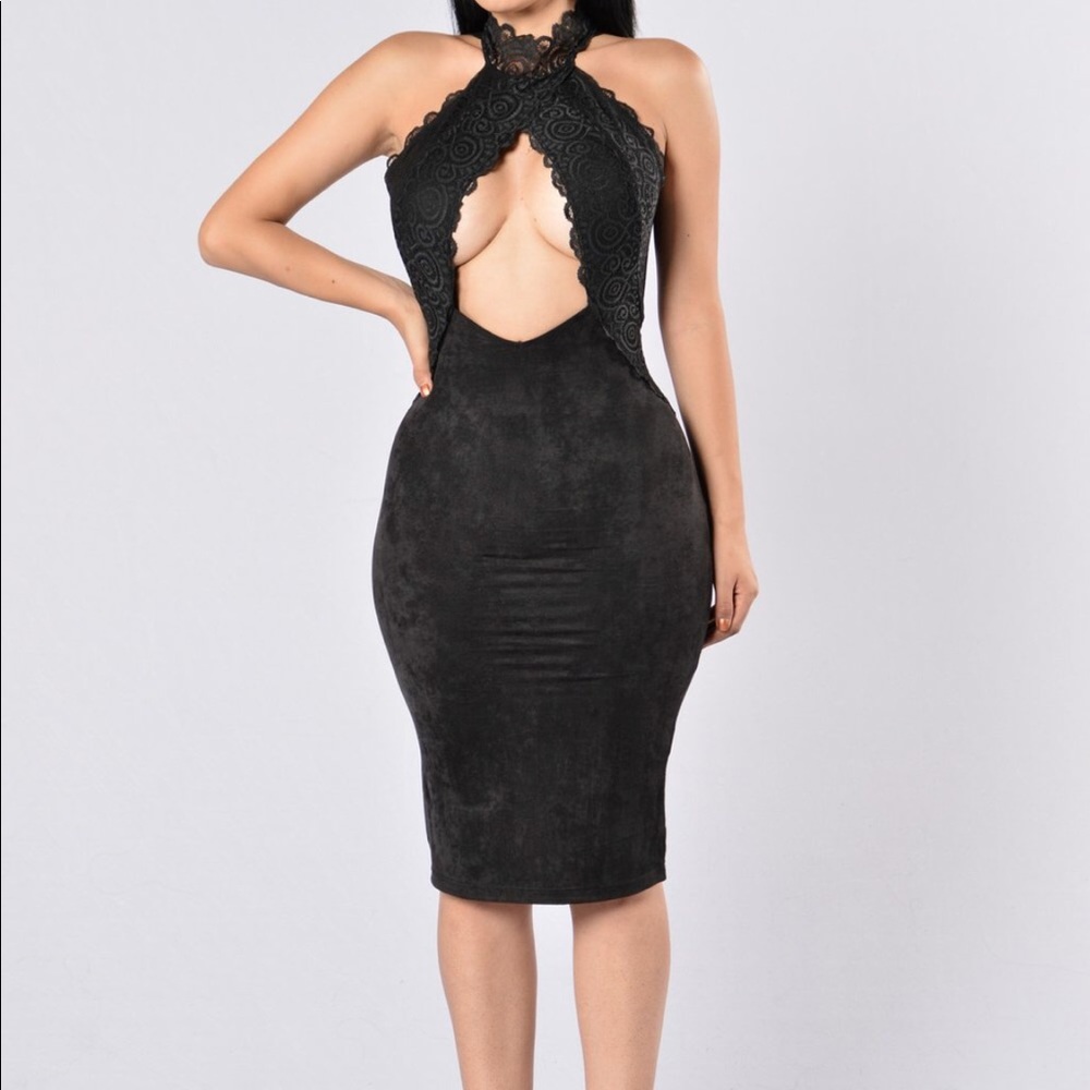 Lace black dress